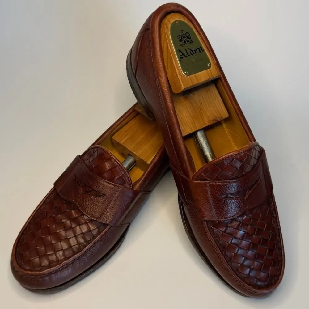 VERY GOOD Rancourt & Co. x FootJoy Brown Leather Penny Loafer Made in USA 9.5 C